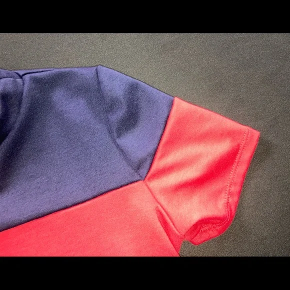 Fashion Nova red white & blue block crop t… - Picture 4 of 8